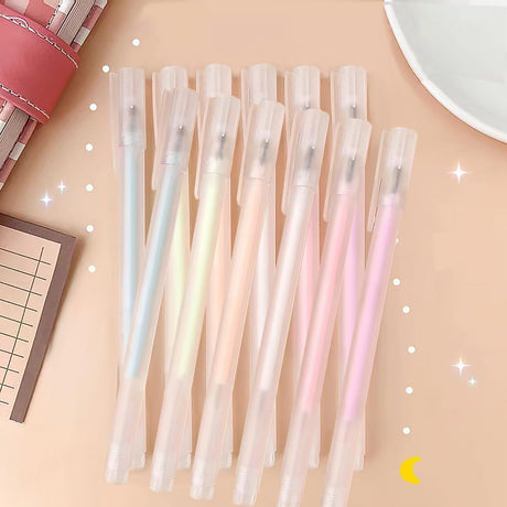 Scrapbook Quick Dry Glue Pen 12PCS Set, Crafting Fabric Pen Liquid Glue Pen for Papercrafts, Handmade Stationery, DIY Foil-Stamping, Back to School Supply, Year 6+ (12PCS Set-Forsted Holder Type) FLY CHOICE