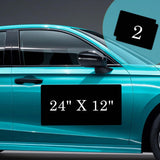 OUCPC Black Blank Car Magnets with 40 mils, 2 Pack 24” x 12” Car Magnets and Decals, Rounded Corners Car Door Magnets, Magnet for Car to Advertise Business, Prevent Car Scratches & Dents OUCPC