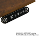 Sileye Electric Sit Dual Motor Height Adjustable, Memory Stand Up Desk with Drawer, Ideal for Daily Use at Home Office, Bedroom, 63x30 Inch, Dark Brown Sileye