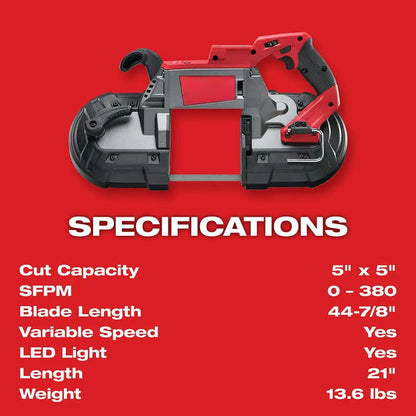 Band Saws, Portable Bandsaw, Cordless Bandsaw, for Milwaukee 2729-22 M18 Fuel 18V Deep Cut Band Saw Kit - WoodArtSupply