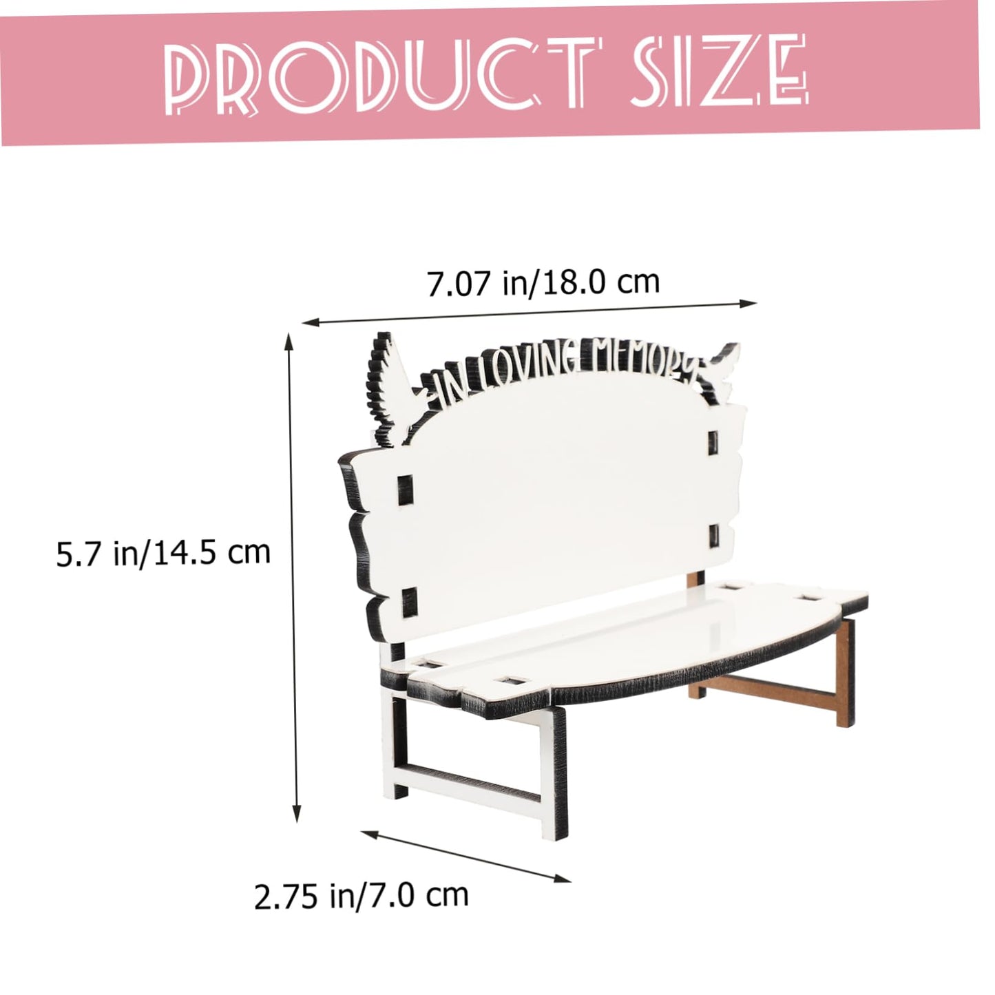 STOBOK White Embryo Chair Dining Table Bench Christmas Crafts Chair Sublimation Memorial Bench Blanks ornament Chair Decor for Tabletop Home Decor, Personalized Photo Frame Sublimation 4pcs.