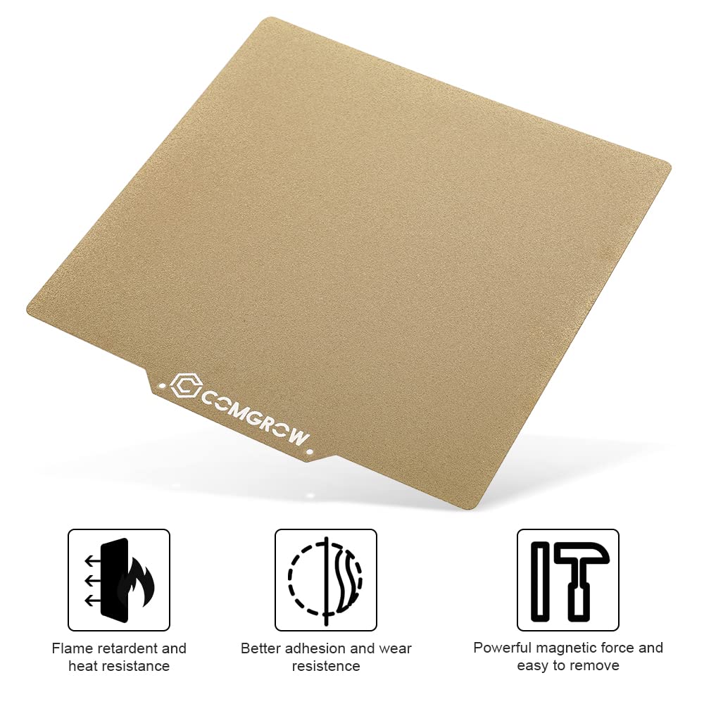 PEI Sheet 235x235mm, Ender 3 Bed Magnetic Flexible Heated Bed with Adhesive for Neptune 3 Pro/Neptune 4/Kobra/Creality Ender 3/Ender 3 V2/Ender 3 Pro/Ender 3 Neo/Ender 3 V2 Neo/Ender 3 S1 3D Printer Comgrow