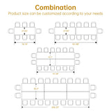 Trggivs 6.56 FT Conference Table, Super Sturdy Large Rectangle Meeting Seminar Table for 8 Person, Long Business Tables (Grey, 1PC) Trggivs