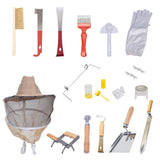 Beehive Starter Kit 8-Frame Bee Boxes and Frames Starter Kit Wax Coated Bee Hives and Supplies Starter Kit Including Beekeepig Tools Kit with Beekeeping Veil MayBee