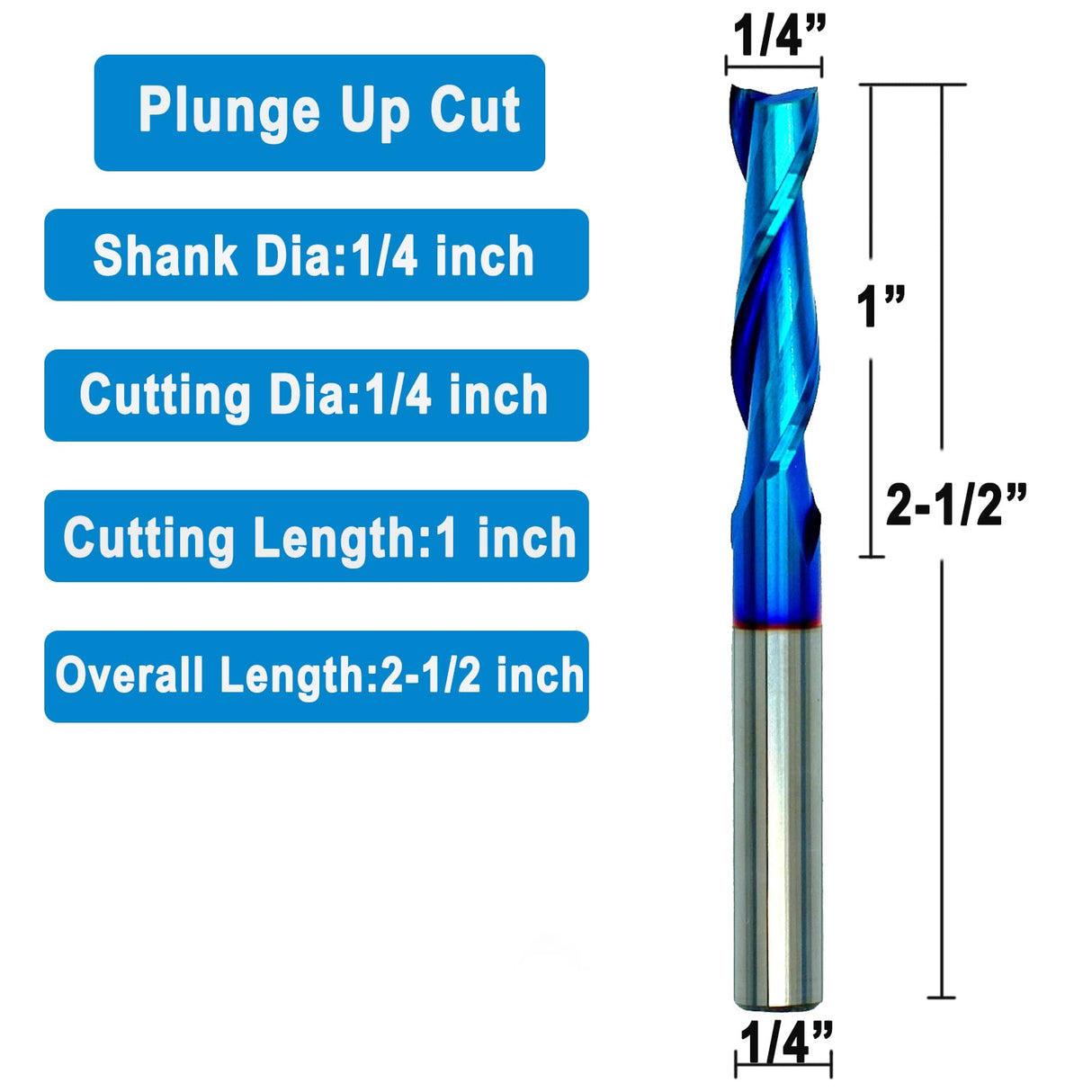 2 PCS CNC Router Bits 1/4 inch Shank Spiral Up Cut Solide Carbide End Mill for Wood Carving Engraving … Jiiolioa