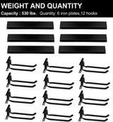 Wallmaster Garage Storage Organization Wall Mount, Garden Tool Rack Organizer Heavy Duty Folding Chair Hangers with 12 Adjustable Hooks 96inch Tracks Max Load 530lb Wallmaster