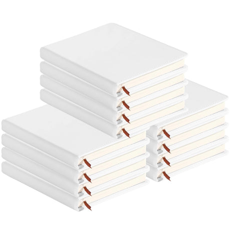 Lnrueg 12 Pcs Sublimation Notebook Blank Journal A6 100 Pages - Hardcover PU Notebooks for Note Taking Plan Making Diary Writing - School Office Supplies Lnrueg