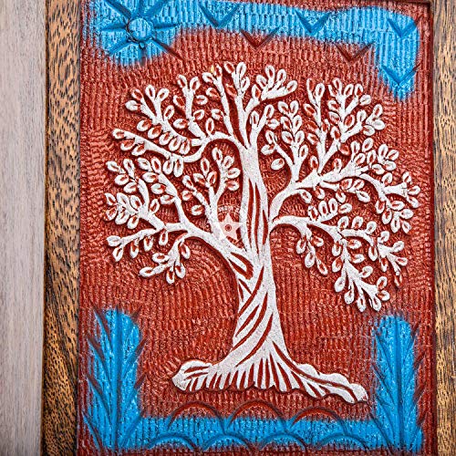 STAR INDIA CRAFT SIC Rosewood Hand Engraved Urn for Human Ashes Adult Female & Male or Pets, Peaceful Funeral Keepsake Decorative Wooden Box, Burial STAR INDIA CRAFT