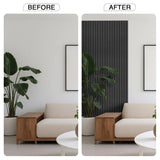 AKK-ART 2-Pack Wood Slat Wall Panel 47.2"x23.6"(15.5 sq ft)|Soundproof & Acoustic Wall Panels for Interior Decor & Ceiling|Wood Paneling Sheets for Home Theater & Living Room Mirage Black#22 AKK-ART