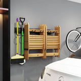 Godboat Garage Storage, 6 Hooks Garage Shelving, Garage Organization, Broom Holder Wall Mount, Garden Tool Organizer for Yard Tools & Water Hose, Cool Stuff for Fathers Day Dad Gifts, Max Load 550lbs Godboat