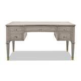 Jennifer Taylor Home JTH Luxe Dauphin Gold Accent 5-Drawer Executive Desk Jennifer Taylor Home