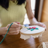 35Pcs Punch Needle Tool Embroidery Kit for Beginners - Adjustable Wooden Handle, Monks Cloth, Big Eye Needles for Adult Embroidery & Cross Stitching DIY Craft Decoration DIVINA VITAE