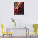 Aihonmin Flying Racing Car Paint by Number Races DIY Acrylic Painting Paint by Number Kit for Kids Adults Beginner Dramatic Style DIY Painting by Numbers Painting Arts for Boys 16x20In (Frameless) Aihonmin