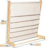 Morimoe Sling Bookshelf Kids Book Rack Storage, Natural Beige (Beige, W:75cm) Morimoe