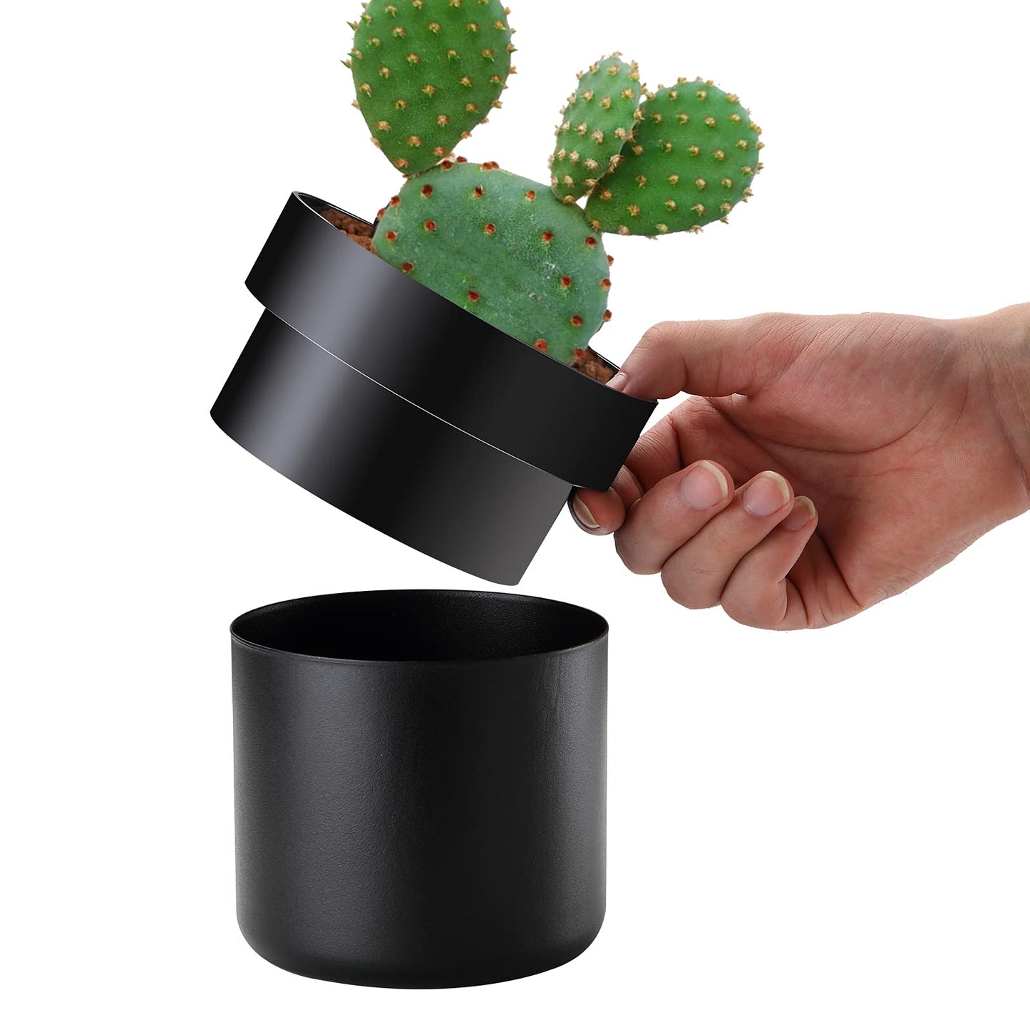 Younion Flower Pot Diversion Safe with Key Lock, Secret Hidden Safe Lock Box, Perfect for Hiding The Valuables Inside Flower Pot’s False Bottom, Plants Not Include