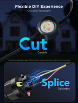 Govee Permanent Outdoor Lights Pro, 100ft with 60 RGBIC LED Lights for Daily and Accent Lighting, 75 Scene Modes for Outdoor Decor, IP67 Waterproof, Works with Alexa, Google Assistant, Matter, Black Govee