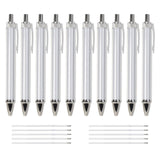 10Pcs Retractable Ballpoint Pen for Heat Transfer Ergonomic Ballpoint Pen Sublimation Pen for Full Printing Pen Acinkeety