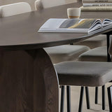 LAKIQ Oval Dining Table Solid Wood Conference Table Rectangle Meeting Room Table Office Writing Desk Table Only - Without Chairs (Natural, 70.9" L x 31.5" W x 29.5" H) LAKIQ