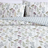 Eddie Bauer - Twin Quilt Set, Reversible Cotton Bedding with Matching Sham, Classic Floral Home Decor with Plaid Reverse (Flower Field Green, Twin) Eddie Bauer