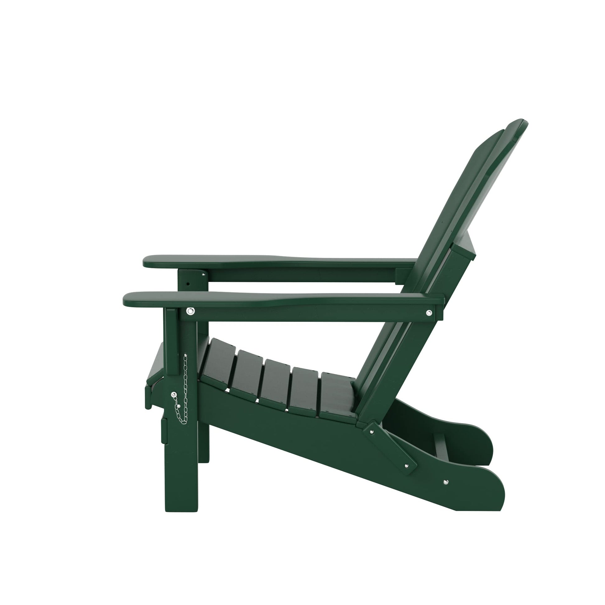 WestinTrends Outdoor Adirondack Chairs Set of 2, Plastic Fire Pit Chair, Weather Resistant Folding Patio Lawn Chair for Outside Deck Garden Backyard Balcony, Dark Green - WoodArtSupply