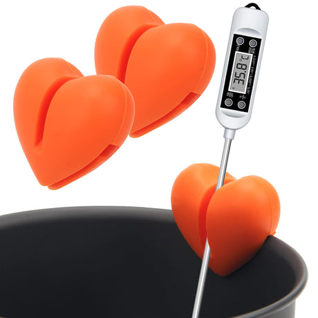 Windspeed Thermometer Pot Clip Holder(No Thermometer Include), 2Pcs Candy Thermometer Pot Clip Holder for Digital Thermometer Holder for Candle Soap Jam Candy Milk Chocolate Cooking Windspeed