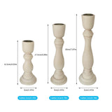 Wooden Candle Holders Set of 3,Unfinished Wood Candlesticks Holders for Taper Candle,Table Centerpieces for Rustic Wedding Party Birthday Home Decoration SPETYORT