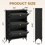 COMHOMA Shoe Storage Cabinet, Slim Shoe Cabinet Storage with Flip Drawers, Hidden Narrow Shoe Cabinet for Entryway Hallway COMHOMA