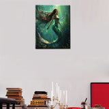 Tucocoo Green Mermaid Paint by Number for Adults Canvas Ocean Painting by Numbers Kits for Adult Include Acrylic Paints&Paintbrush,DIY Underwater World Mermaid for Home Wall Decor16x20inch No Frame Tucocoo