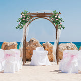Wooden Wedding Arch, Wooden Pergola, Photo Booth Backdrop Stand, Garden Trellis Archway for Weddings, Parties, Indoor, Outdoor, Backdrops Decorations (63" L x 24" W x 85" H) AMZOSS