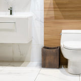 Wood Trash Can 5.3 Gallon Office Wastebasket Farmhouse Rectangular Garbage Can with Built-in Handles Small Trash Can for Bedroom Office Kitchen Bathroom Under Desk Large Storage Vrisa