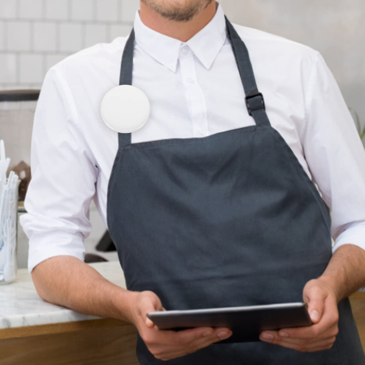 SEWACC 20 Pcs Blank Button Making Supplies Round Badge Button Parts Metal Button Pin Badges for Button Maker Machine DIY Craft Supplies White Decor SEWACC