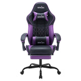 Ergonomic Video Gamer Chairs Gaming Computer Chairs Gamer Chairs for Adults Massage Lumbar Support Swivel Height Adjustable Headrest Backrest SUKIDA