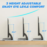 Rfiver Universal Table Top TV Stand Base TV Legs with Height Adjustment fits Most 32-55 Inch LCD LED Flat Screen TVs, Max VESA 800x400 mm, TV Feet Mount Holds up to 88 lbs, Black Rfiver