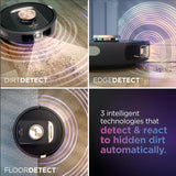 Shark RV2820AE Detect Pro Self-Empty Robot Vacuum with Bagless, 60-day Capacity HEPA Base, 3 Detect & React Technologies, Auto Deep-Clean on Carpets and Hardfloors, NeverStuck Tech, Wi-Fi Black/Bronze Shark