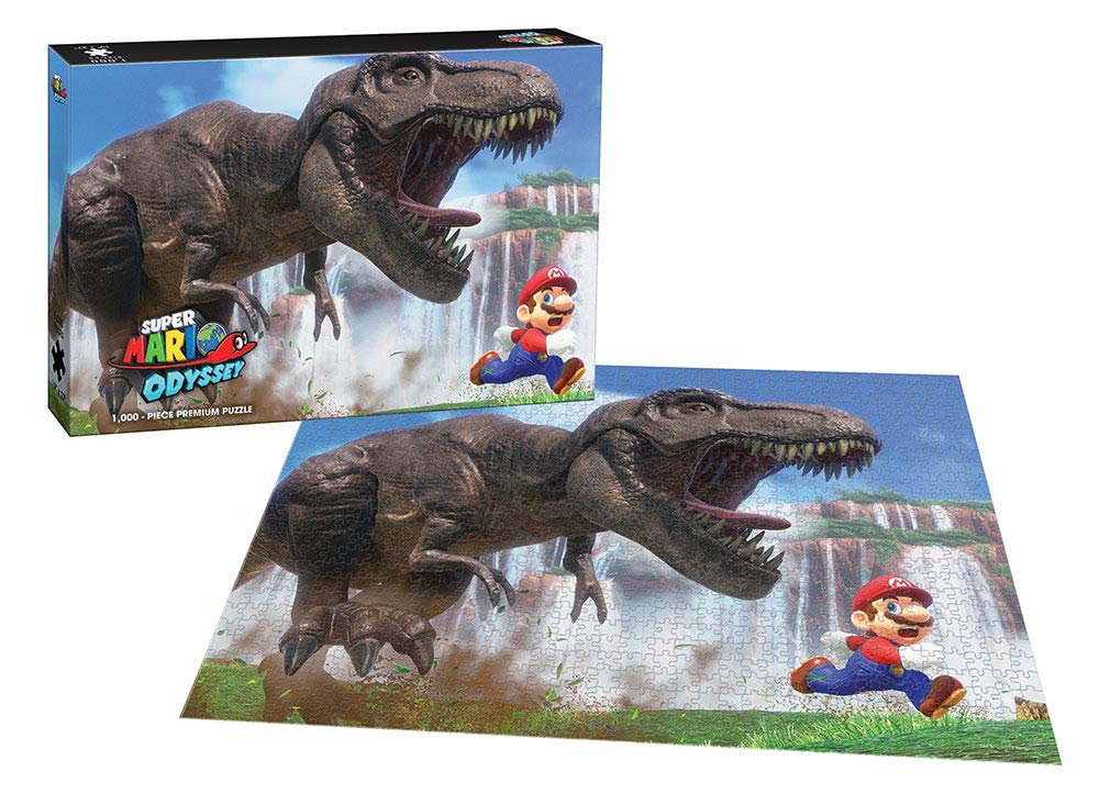 Super Mario Odyssey The Chase 1000 Piece Jigsaw Puzzle | Super Mario Odyssey Video Game Collectible Puzzle | Mario Bros Toys USAOPOLY