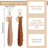 FREEBLOSS 6 Set Macrame Keychain Lanyard Kit DIY Macrame Palm Leaf Keychain Kit with Instruction Macrame Wristlet Macrame Hanging Decor DIY Macrame Kit for Beginners FREEBLOSS