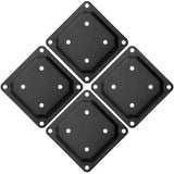 ForoGore 4" x 4" Wood Post Plate Connector, Powder-Coated Decking Post Base, Wood Fence Post Anchor Base, Deck Porch Railing Support Base(4 Pack) ForoGore