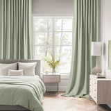 MIULEE Back Tab Sage Green Curtains 108 Inch Long 2 Panels Set for Living Room Bedroom Privacy, Rod Pocket/Pinch Pleated Light Blocking Extra Long Thermal Insulated Room Darkening Blackout Drapes MIULEE