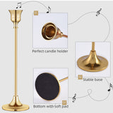 Candlestick Holders,Taper Candle Holder for Candlesticks Gold Brass Vintage Candle Stick Candle Holder Candelabra Candle Holder for Fireplace Party Dining Home BEZURA