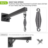 SELEWARE 18" Long Wall Mount Heavy Bag Hanger Heavy Duty Punching Bag Hanger with Spring Adjustable Boxing Bag Bracket for Home Gym Indoor Outdoor Boxing, Muay Thai and MMA Training SELEWARE