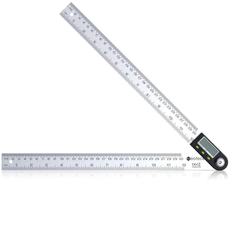 Neoteck 12 inch/30cm Stainless Steel Digital Angle Finder Protractor Ruler with Data Holding Function for Woodworking Construction Repairing Neoteck