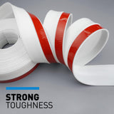 HOMWMPA Garage Door Seal Top and Sides Seal Strip, 34FT Rubber Weather Stripping Replacement, Weatherproofing Garage Door Seals with Adhesive Backed, White HOMWMPA
