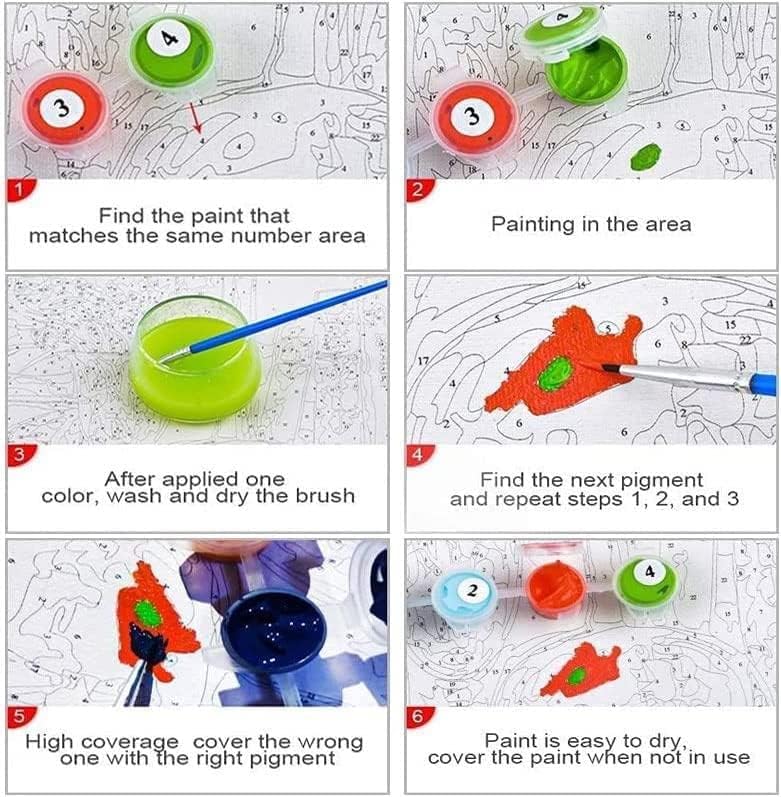 QUITEDEW Paint by Numbers Kit for Adults Flowers,Sunflower Adult Paint by Numbers on Canvas,DlY Oil Painting for Home Wall Decoration 16x20 Inch QUITEDEW