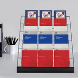 Metal Wire Magazine Rack, 6 Tier Tabletop Book Dispaly Stand, Collapsible Commercial Display Holder for Comic, Greeting Card, Literature, Trade Show, Art Print (Black) Netcoin