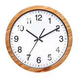 NUOVO 10 Inch Wooden Round Wall Clock Silent & Non-Ticking Retro Wall Clock Operated for Living Room Bedroom Kitchen(26 cm/ 10") NUOVO