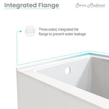 Swiss Madison Well Made Forever Voltaire 48"x32" Acrylic White, Alcove, Left Hand Drain, Apron Bathtub Swiss Madison