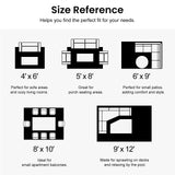 Smiry Waterproof Outdoor Rug 5x8 ft, Reversible Plastic Straw Patio Camping Rugs, Outdoor Indoor RV Mat Carpet for Patio, Outside Entry, Backyard, Deck, Bench, Picnic, Camper, Black & Beige Smiry