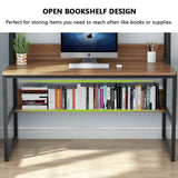 Tribesigns 47-Inch Computer Desk with Hutch and Bookshelf - Space-Saving Home Office Solution Tribesigns