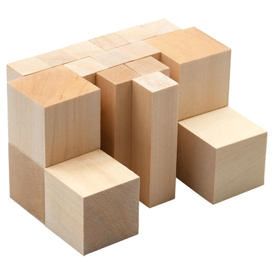 Basswood Carving Blocks, 18 pcs Whittling Wood Carving Blocks, Wood Craft Blocks, Basswood Wooden Blocks