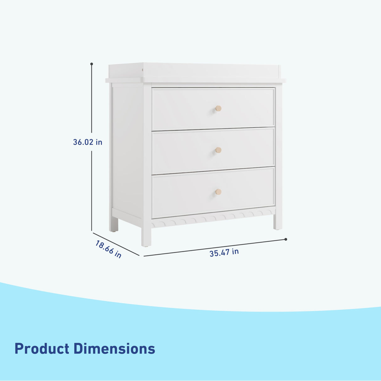 Graco Sasha 3-Drawer Chest with Changing Table Topper (White) – GREENGUARD Gold Certified, Nursery Bedroom Wood Chest with Spacious Storage, Interlocking Drawer System, Pre-Installed Tracks Graco